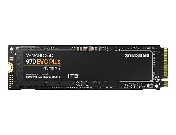 Samsung SSD 970 EVO Plus 1 TB M.2, PCIe Gen 3.0 x4 NVMe 1.3, V-NAND 3-bit MLC, Phoenix Controller, 256-bit Encryption, 1 GB DDR4 SDRAM, Read 3500 MB/s Write 3300 MB/s - MZ-V7S1T0BW