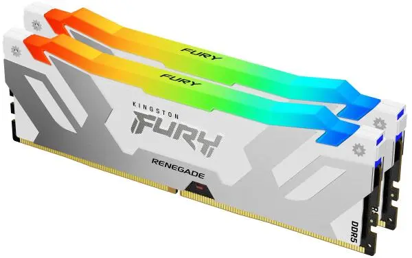 Kingston Fury Renegade White RGB 32GB(2x16GB) DDR5 7200MHz CL38 KF572C38RWAK2-32, XMP -  KF572C38RWAK2-32