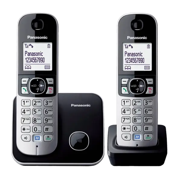 Безжичен DECT телефон Panasonic KX-TG 6812FXB - 1015111
