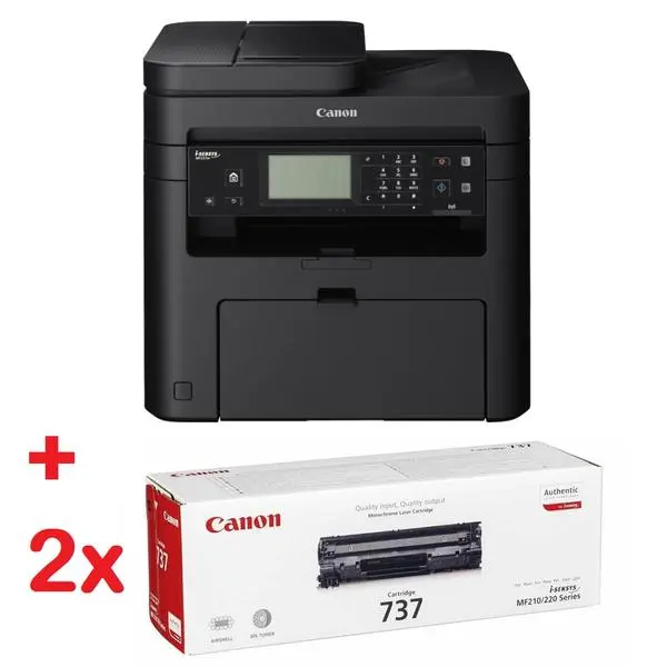 Canon i-SENSYS MF237w Printer/Scanner/Copier/Fax + 2x Canon CRG-737 - 1418C161AA