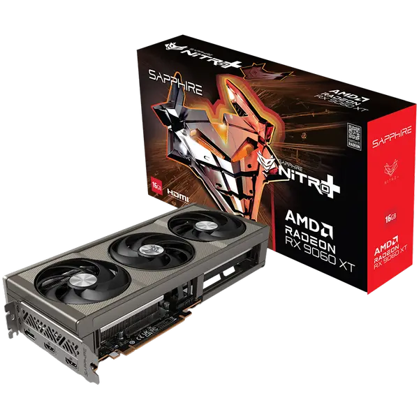 SAPPHIRE NITRO+ AMD RADEON RX 9060 XT GAMING OC 16GB DUAL HDMI / DP - 11350-01-20G