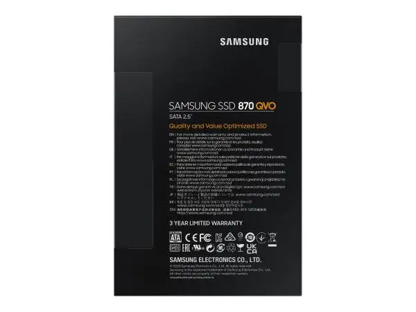 SSD 2TB Samsung 2,5" (6,3 см) SATAIII 870 QVO -  (A)   - MZ-77Q2T0BW (8 дни доставкa)