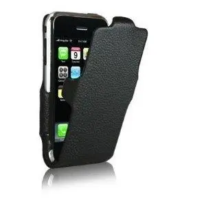 Apple iPhone Protection Cover Leather Black