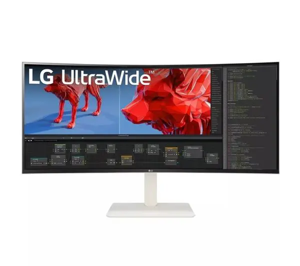 LG  37.5" UltraWide AG , Curved 21:9 IPS Panel, 1 ms (GtG), 1000:1, 450 cd/m2, WQHD+ (3840x1600), HDR600 - 38WR85QC-W