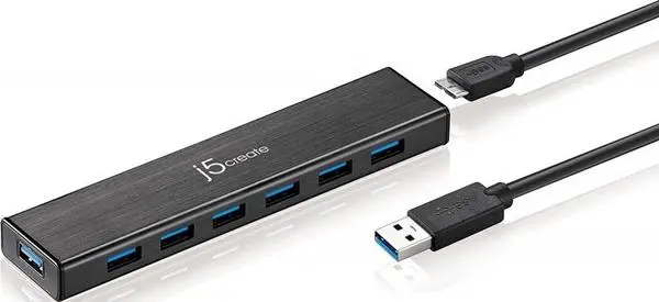 J5 Create JUH377 USB 3.0 1:7 Black J5-JUH377