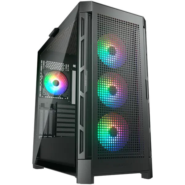 COUGAR DUOFACE PRO RGB PC Case, Mid Tower, Black - CGR-DUOFACE PRO RGB