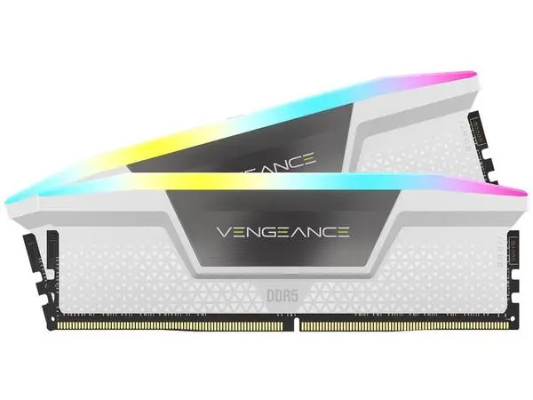 Corsair Vengeance White RGB 32GB(2x16GB) DDR5 6400MHz CL36 XMP&AMD EXPO -  CMH32GX5M2B6400Z36W