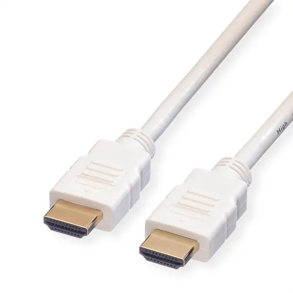 ROLINE HDMI High Speed кабел + Ethernet, M/M, бял цвят, 15.0 м - 11.04.5715