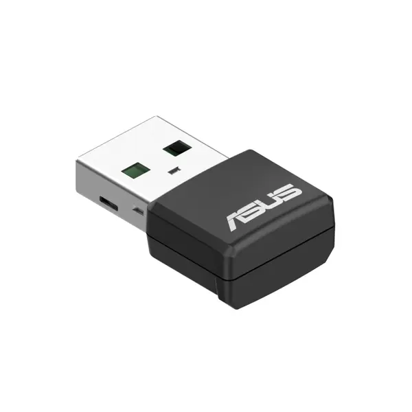 Безжичен адаптер ASUS USB-AX55 Nano AX1800 WiFi 6 802.11ax, USB 2.0 - 90IG06X0-MO0B00