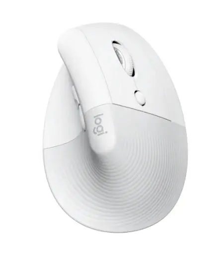 Logitech Lift Vertical Ergonomic Mouse - OFF-WHITE/PALE GREY - EMEA - 910-006475