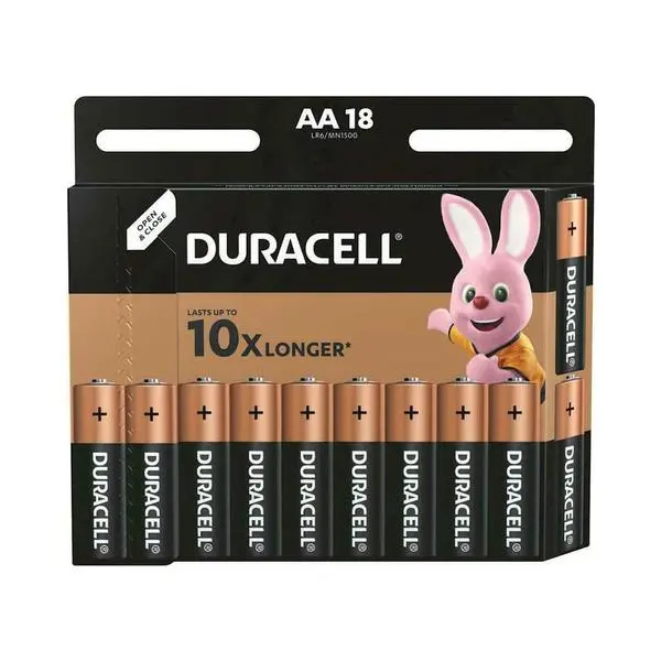 Батерии алкални Duracell DAALR6MN150018, AA, 1.5V, LR6, 18 бр.