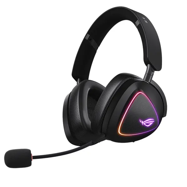 Геймърски безжични слушалки ASUS ROG Delta II - USB-C, Aura Sync RGB - 90YH03W0-BHUA00