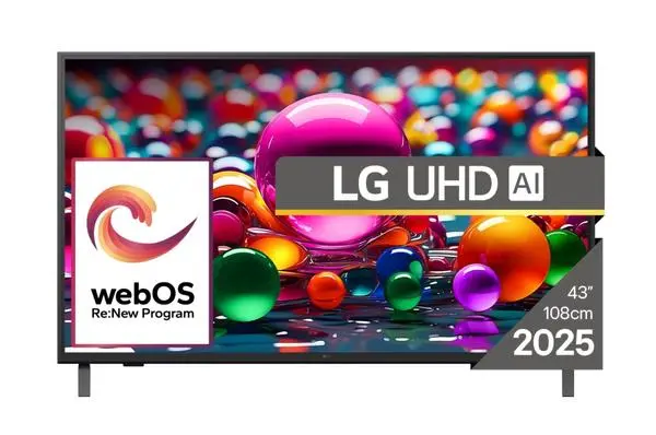 LG  43" 4K UltraHD TV 4K (3840x2160), DVB-T2/C/S2, webOS 25 Smart, ThinQ AI, Alpha 7 AI Processor, WiFi - 43UA75003LA
