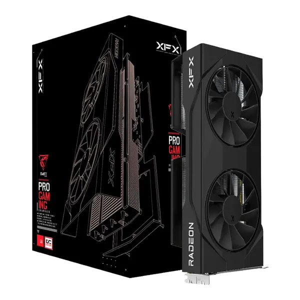 XFX SWIFT AMD Radeon RX 9060 Gaming Edition with 8GB GDDR6 HDMI 2xDP, AMD RDNA 4, black box, SI ONLY - RX-96SWFT8BC