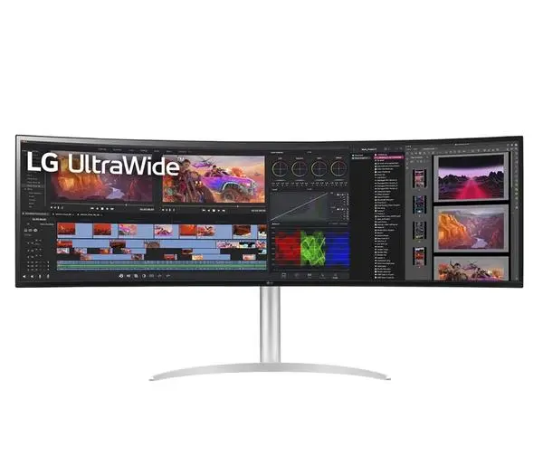LG  49" 32:9 Curved UltraWide Dual QHD 5K 5120x1440 NANO IPS Panel, 144 Hz, USB Type-C, 5ms, 400 cd/m2 - 49WQ95C-W