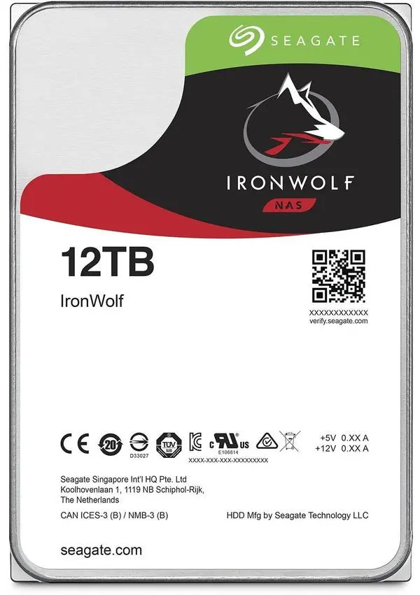 SEAGATE HDD 12TB INT NAS SATA3 3.5 RPM7200 256MB - ST12000VN0008