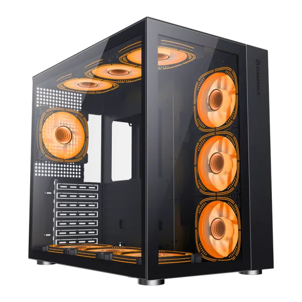 GameMax Computer Case Infinity Plus Black, Mid- Tower Plus PC ATX Chassis, Great looking, airflow