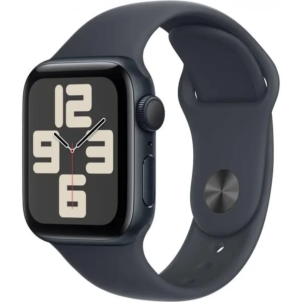 APPLE Watch SE GPS 40mm Midnight Aluminium Case with Midnight Sport Band - S / M -  (К)  - MXE73QF/A (8 дни доставкa)
