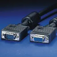 ROLINE VGA кабел HD15 M/F, 30.0 м с феритни накрайници, удължителен, Quality - 11.04.5380