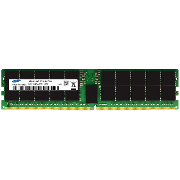 SAMSUNG 32GB DDR5 6400MHz CL52 ECC RDIMM 2Rx8 - M321R4GA3EB2-CCP