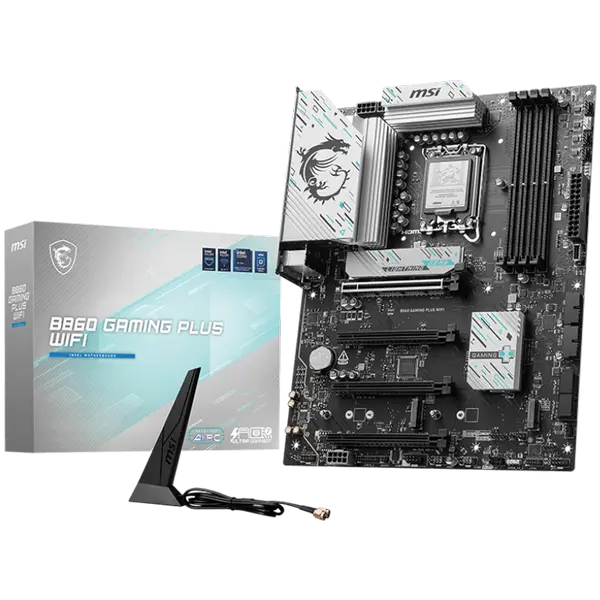 MSI PRO B860 GAMING PLUS WIFI, ATX, LGA 1851, 4x DDR5 Dual Channel DDR5 up to 8600(OC)MHz - B860_GAMING_PLUS_WIFI