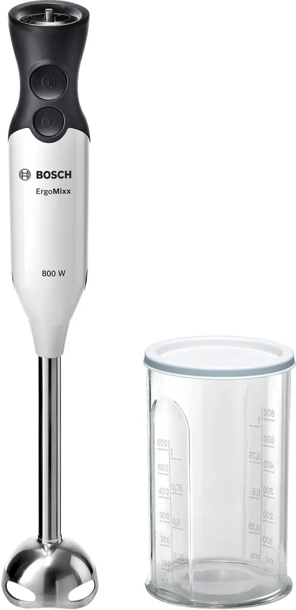 Bosch MS61A4110, Blender, ErgoMixx, 800 W, Included transparent jug, White, anthracite - MS61A4110