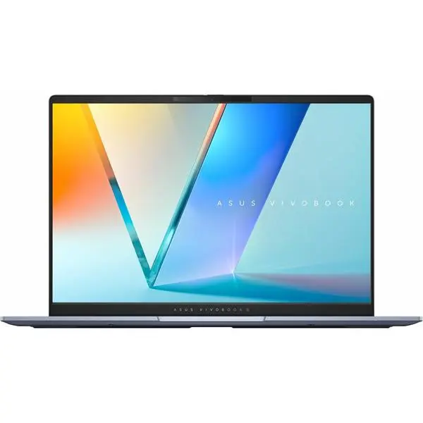 Лаптоп Asus Vivobook S 14 S5406SA-QD127W (90NB15R2-M00AZ0)(син), осемядрен Intel Core Ultra 7 258V 2.2/4.8 GHz, 14" (35.56cm) WUXGA OLED 400nits HDR Glare Display, (HDMI), 32GB LPDDR5X, 1TB SSD, 2x Thunderbolt 4, Windows 11 Home