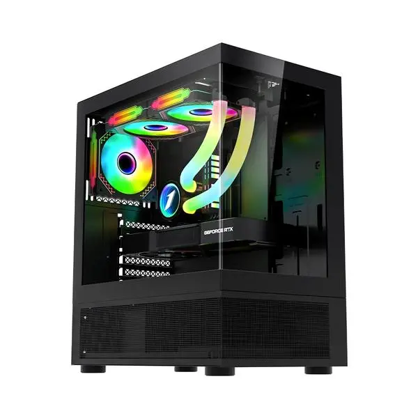 1stPlayer кутия Case ATX - MIKU Mi7-A Black - Reversed fans included - Mi7-A-BK-2F1R-1F1