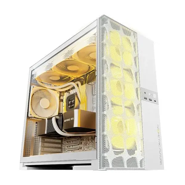 Geometric Future Geometric Future кутия Case EATX Model 5 Vent White 5 x 140 mm aRGB fans included - GEO-M5VF-W