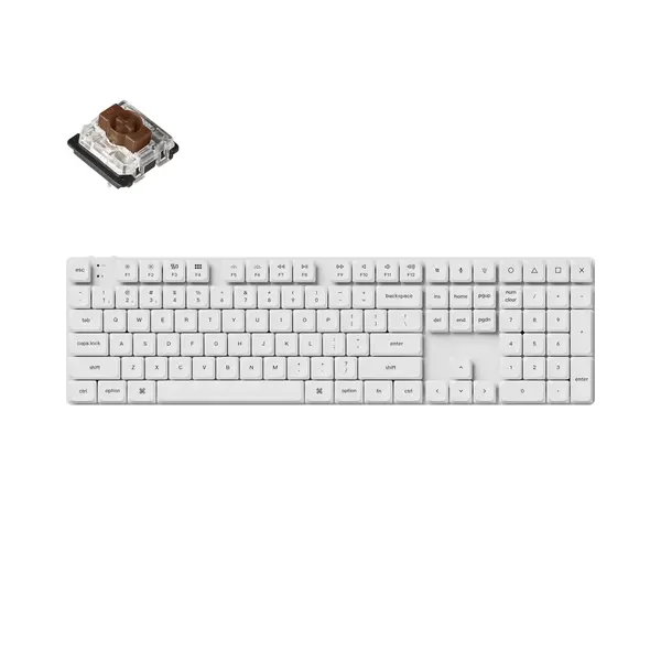 ## Keychron K5 Pro White QMK/VIA Full-Size Hot-Swappable Low-Profile Gateron Brown Switches RGB Backlight - KEYCHRON-KEY-K5P-Q3: Перфектният избор за геймъри и ...