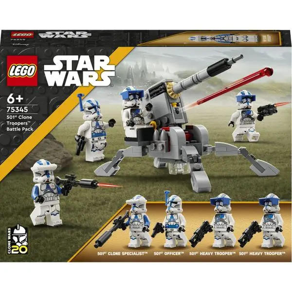 LEGO Star Wars 501st Clone Trooper Battle Pack 75345: Изградете екип от емблематични бойци