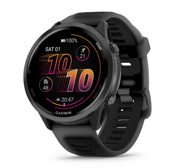 Garmin Forerunner 570 - 47мм - Forerunner 570 - 47мм - Slate Grey Aluminium с Translucent Black/Black каишка - 010-02971-00