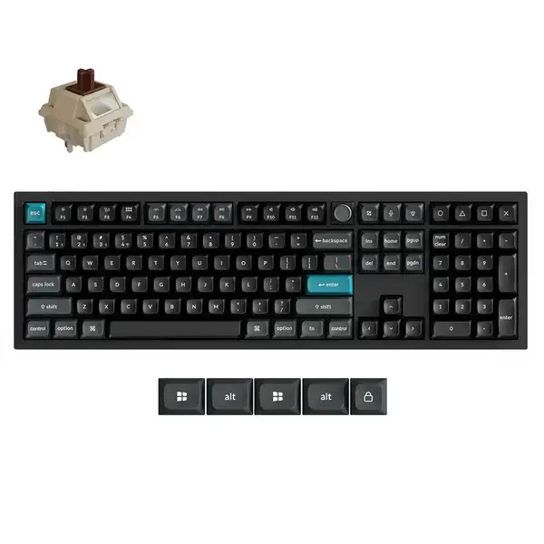 Безжична механичка клавиатура Keychron Q6 Ultra 8K Black - Silk POM Switch Brown - KEYCHRON-KEY-Q6U-M3