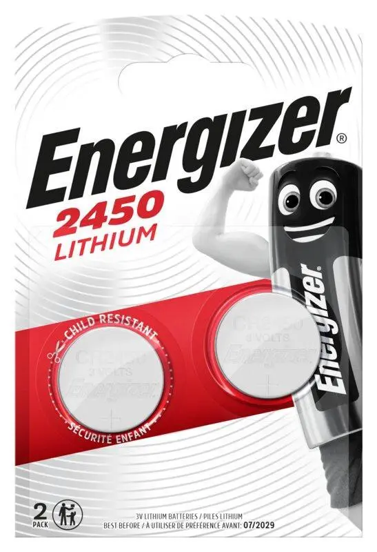 Бутонна батерия литиева  CR2450 3V 2 бр. в блистер / цена за 2 бр./ ENERGIZER - ENERG-BL-CR2450-2PK