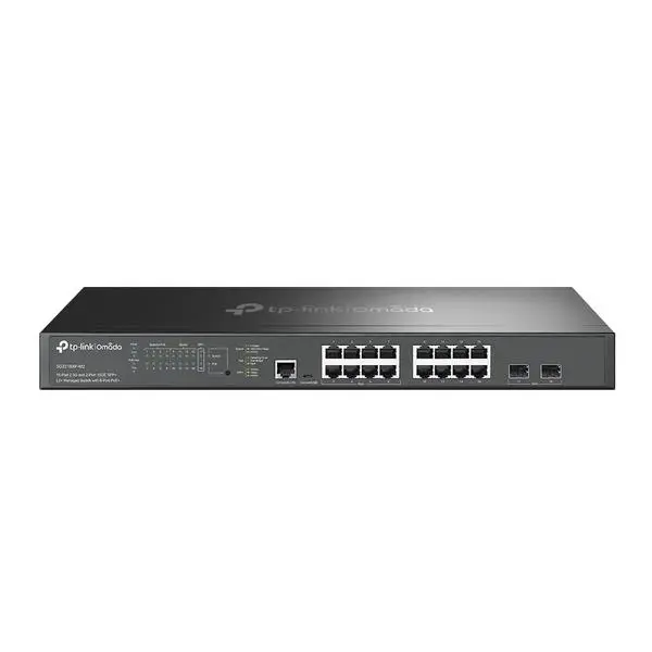 16-портов комутатор TP-Link Omada SG3218XP-M2 2.5G и 2-порта 10GE SFP+ L2+ управляем с 8-порта PoE+ (v)