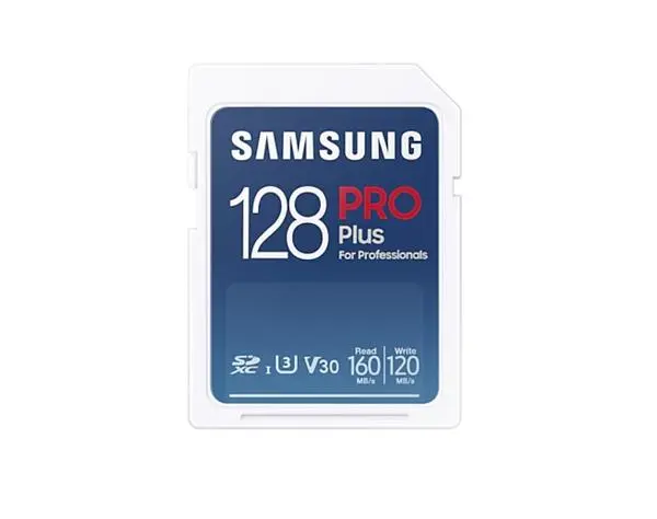 Samsung 128GB SD Card PRO Plus, Class10, Read 160MB/s - Write 120MB/s - MB-SD128K/EU