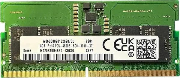 Samsung DDR5 SODIMM RAMs 8GB 4800MHz Laptop Memory DDR5 1RX16 PC5-4800B-SC0-1010-XT OEM BULK