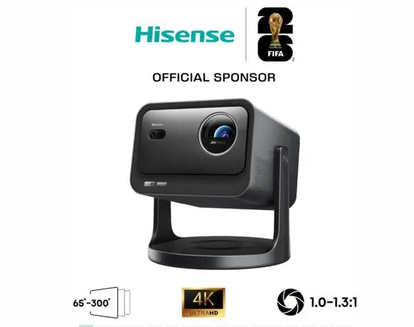Hisense C3 Smart mini Laser Projector, 4K Ultra HD 3840x2160, 2000:1, 2500 lum, 60 Hz, Digital Zoom,Dolby Vision - 20017736