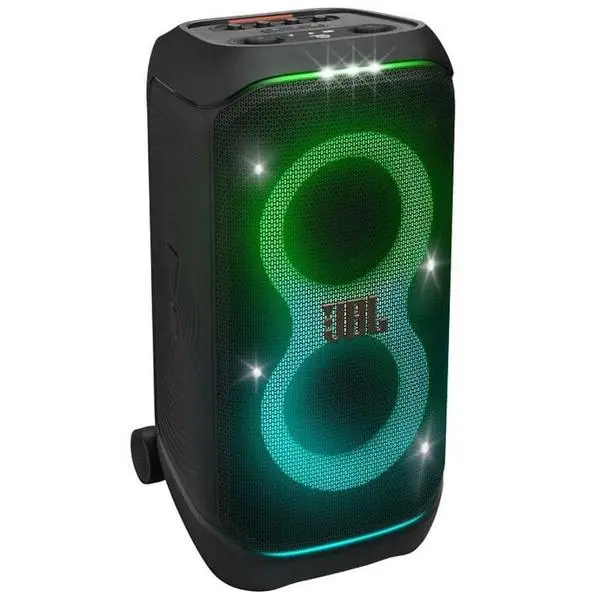 Тонколона JBL PartyBox Stage 320, 240W, Jack 3.5mm, Bluetooth, черна, IPX4 защита, до 18 часа време на работа