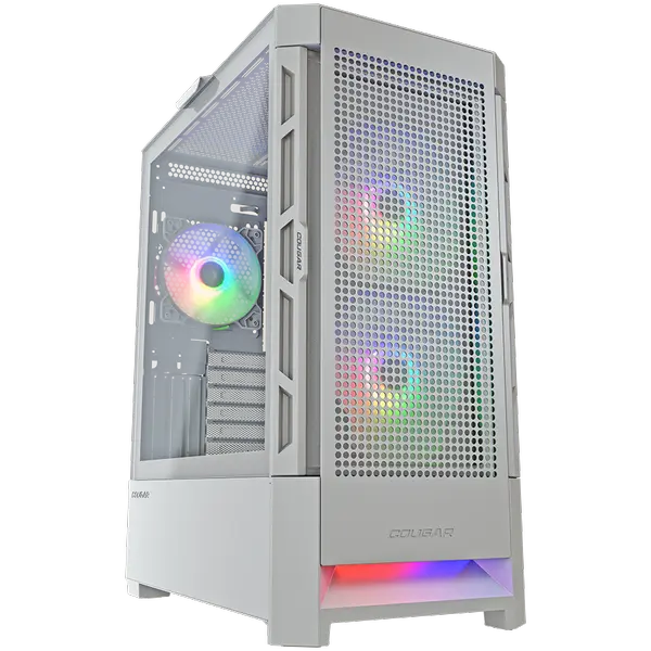 COUGAR AIRFACE RGB PC Case, Mid Tower, White - CGR-5ZD1W-AIR-RGB