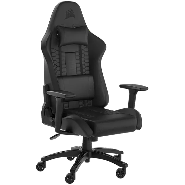 CORSAIR TC100 RELAXED Gaming Chair, Leatherette - Black - CF-9010050-WW