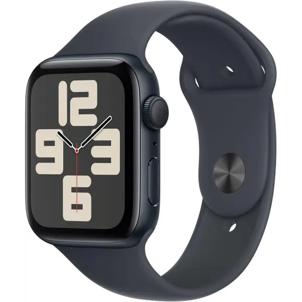 APPLE Watch SE GPS 44mm Midnight Aluminium Case with Midnight Sport Band - S / M -  (К)  - MXEJ3QF/A (8 дни доставкa)