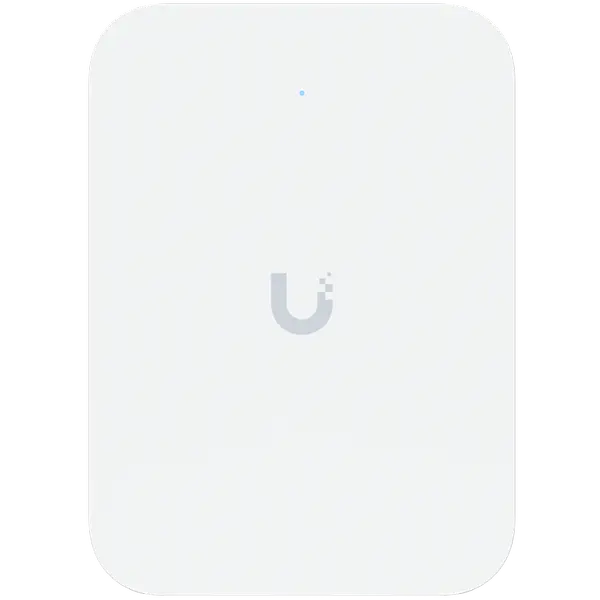 Ubiquiti UniFin U70IW Wall mounted WiFi 7 AP with 4 spatial streams and an integreated 2.5GbE PoE switch desined for hospitality enviorments - U7-IW