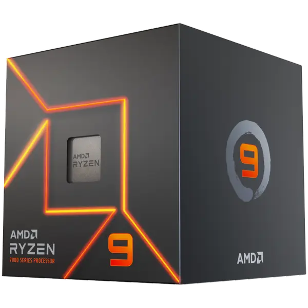 AMD CPU Desktop Ryzen 9 12C/24T 7900 (5.4GHz Max Boost,76MB,65W,AM5) box, with Radeon Graphics and Wraith Prism Cooler - 100-100000590BOX