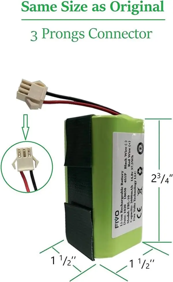 CS Vacuum Battery for CECOTEC CONGA 990 1190 950 1090 Excellence 990  Mamibot ExVac 660 680S 880 Neatsvor X500 Fits CONG1002