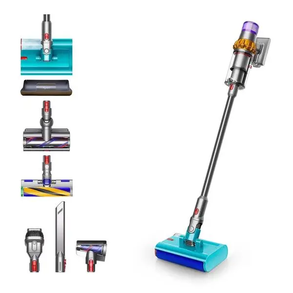 Прахосмукачка Dyson V15s Detect Submarine (448798-01), вертикална, безжична, 770ml капацитет на контейнера, Root Cyclone технология, сива