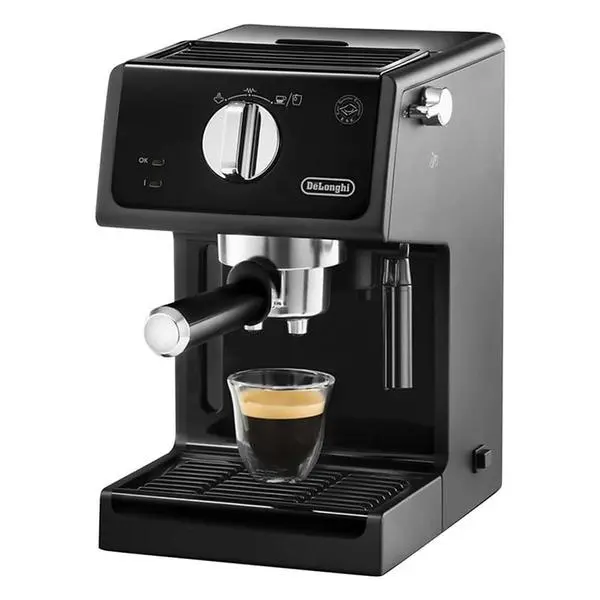 Кафемашина еспресо Delonghi ECP 31.21, 1100W, 15 бара налягане, функция за топла вода, капучино система, черна