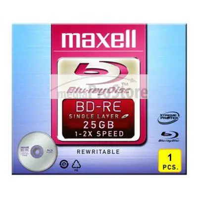 Maxell BD-RE Single layer slim Blueray 25GB Rewritable