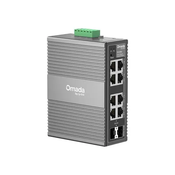 8-портов гигабитов индустриален лесно управляем комутатор TP-Link Omada IES208G (v)