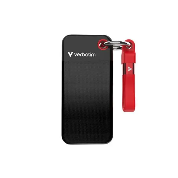 Verbatim Pocket SSD USB 3.2 Gen 2 512GB Black/Red - 32284 - (P)